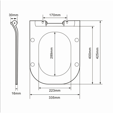 Сиденье для унитаза с микролифтом Orange C02-003w